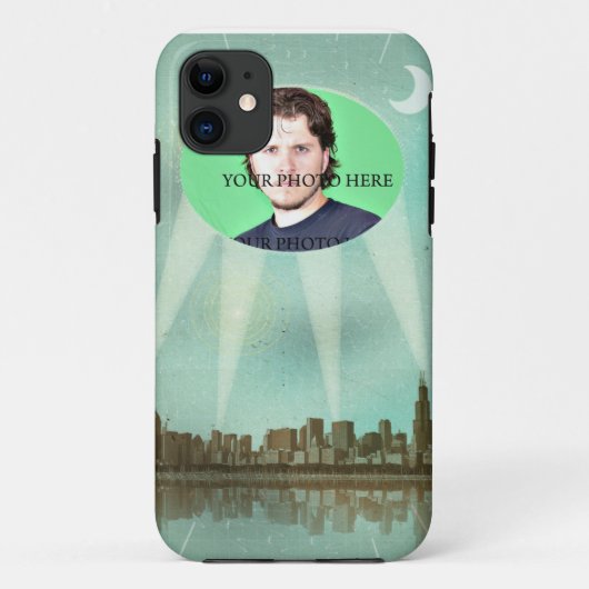 iPhone 11 Ville avec coque photo (Dos)