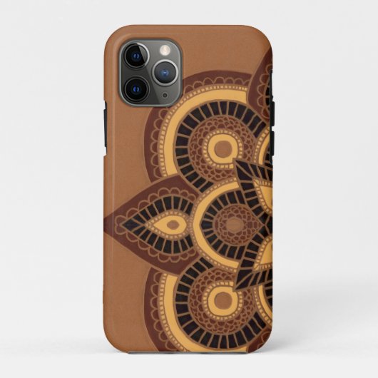 iPhone 11Pro Hoesje Tribal geometrisch patroon (Achterkant)