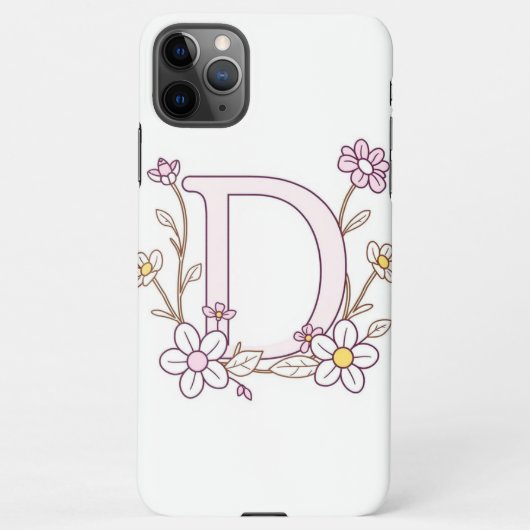 iPhone 11Pro Max Valeur Monogramme D Coque initial (Dos)