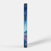 iPhone 12 Bleu rouge Abstrait Pyramide Coque Motif - (Côté droit)