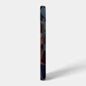 iPhone 12 Bleu rouge Abstrait Pyramide Coque Motif - (Côté gauche)