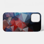iPhone 12 Bleu rouge Abstrait Pyramide Coque Motif - (Verso Horizontal)