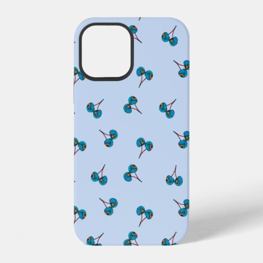iPhone 12 Coque de téléphone Blue Cherry Pattern Case-Mate p (Verso)