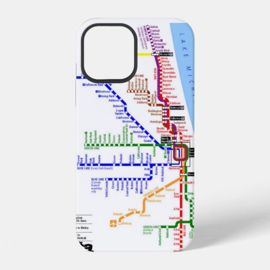 iPhone 12 Coque-Mate Coque de Chicago (Verso)