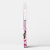 iPhone 12 Coque - Monogramme et aquarelle freesia (Verso / Gauche)