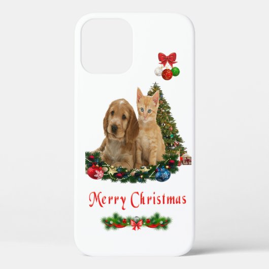 iPhone 12 hoesje puppy en kitten (Achterkant)