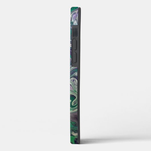 iPhone 12 Pro Artwork Coque - violet et vert (Verso / Gauche)