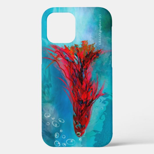 iPhone 12 Pro - un coque d'un poisson rouge (Verso)