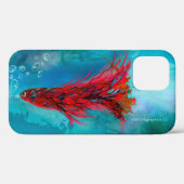 iPhone 12 Pro - un coque d'un poisson rouge (Verso (horizontal))