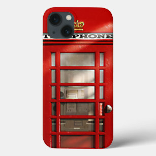 iPhone 13 Case Boîte téléphonique classique rouge britannique