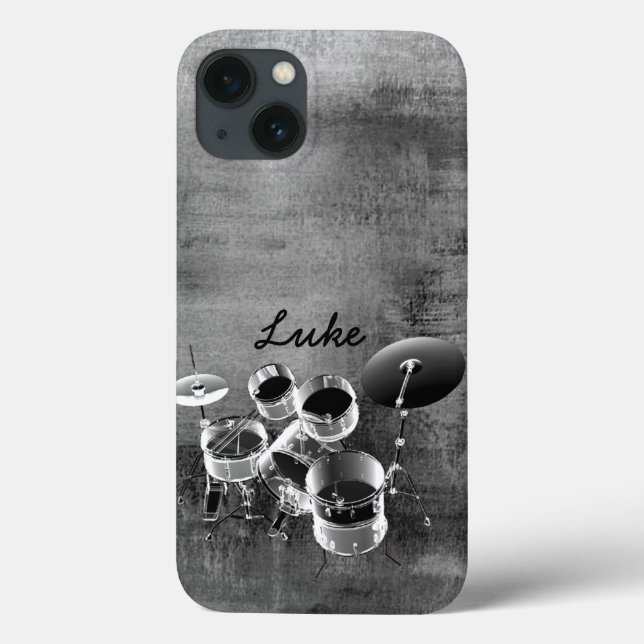 iPhone 13 Case Ensemble de tambours / Cadeau personnalisé pour ba (Back)