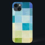 iPhone 13 Case Paysage avec des Carrés multicolores<br><div class="desc">Megan Meagher a créé cette pièce en utilisant un style connu sous le nom de pixilation numérique. Les artistes utilisent des programmes informatiques pour concevoir et dessiner leurs pièces,  produisant des rendus impressionnistes de décors du monde réel. Si vous aimez l'art expérimental abstrait,  cette impression est pour vous!</div>