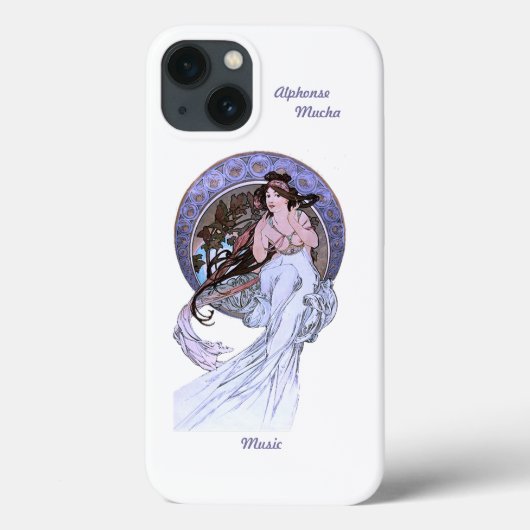 iPhone 13 coque Alphonse Mucha Art Nouveau (Verso)