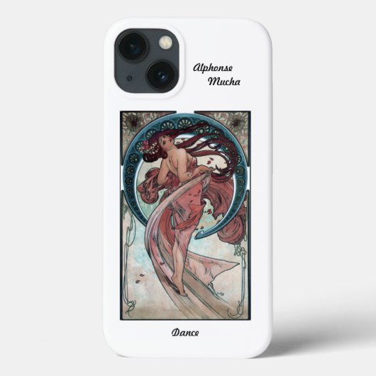 iPhone 13 coque Alphonse Mucha Art Nouveau (Verso)