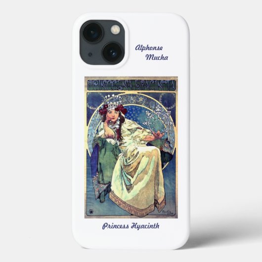 iPhone 13 coque Alphonse Mucha Art Nouveau (Verso)