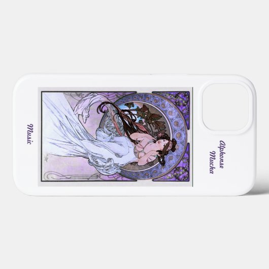 iPhone 13 coque Alphonse Mucha Art Nouveau (Verso (horizontal))