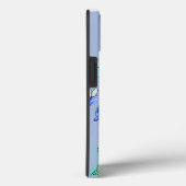 iPhone 13 Coque avec Pot Fleur en bleu (Verso / Droite)