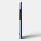 iPhone 13 Coque avec Pot Fleur en bleu (Verso / Gauche)