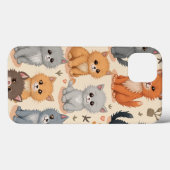iPhone 13 Coque Cute kitten motif (Verso (horizontal))
