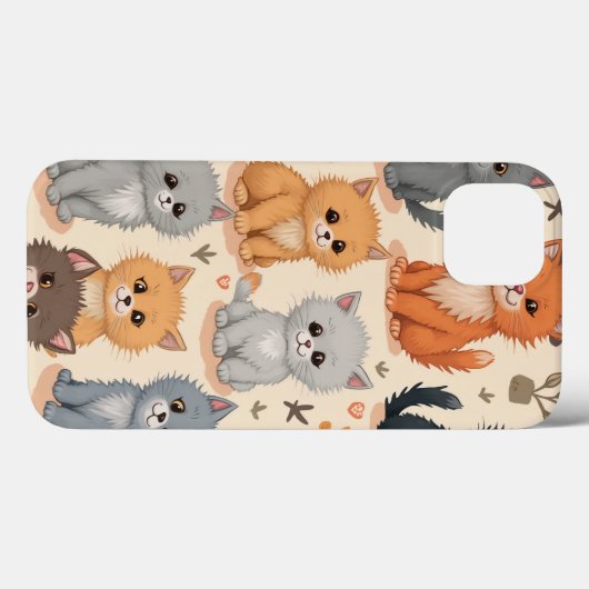 iPhone 13 Coque Cute kitten motif (Verso (horizontal))