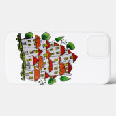 iPhone 13 coque (Doodle - dessiné à la main) (Verso (horizontal))