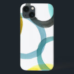 iPhone 13 Coque Interverrouillage des cercles jaunes et bleus<br><div class="desc">Une simple impression de cercles jaunes et bleus imbriqués par Megan Meagher. L'arrière - plan blanc laisse apparaître les couleurs des cercles. Achetez le vôtre aujourd'hui !</div>