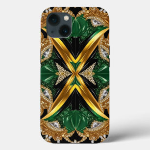 iPhone 13 Hoesje-Mate met Jamaica kleuren iPhone 13 Hoesje