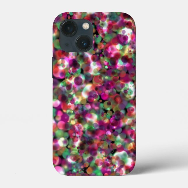 iPhone 13 Mini Coque avec bulles colorées (Verso)