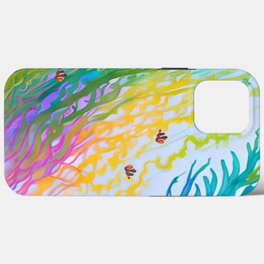 iPhone 13 Pro Max Coque avec de l'herbe marine col (Verso (horizontal))