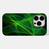 iphone 14 abstracte zwarte groene hoesjes pro (Achterkant (horizontaal))