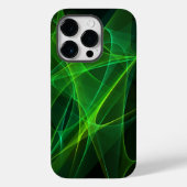 iphone 14 abstraits coques noir vert pro (Verso)