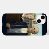 iPhone 14 Coque avec American Gothic Print (Verso (horizontal))