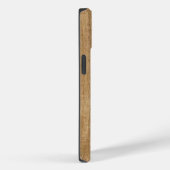 iPhone 14 Coque en bois Brown rustique.Mate pour hommes, ave (Verso / Droite)