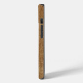 iPhone 14 Coque en bois Brown rustique.Mate pour hommes, ave (Verso / Gauche)