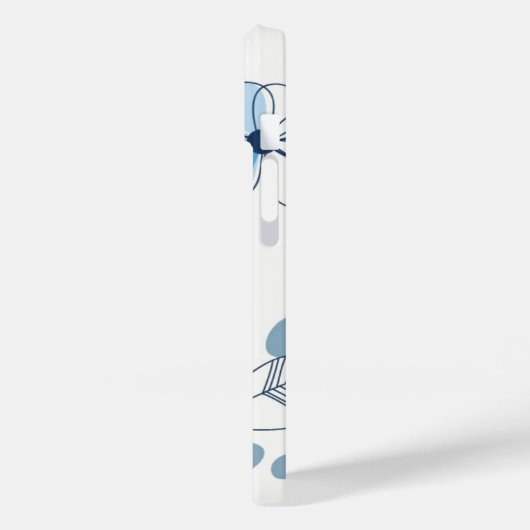 iPhone 14 Hoesje-Blauwe Bloemen Case-Mate iPhone Case (Achterkant / Links)