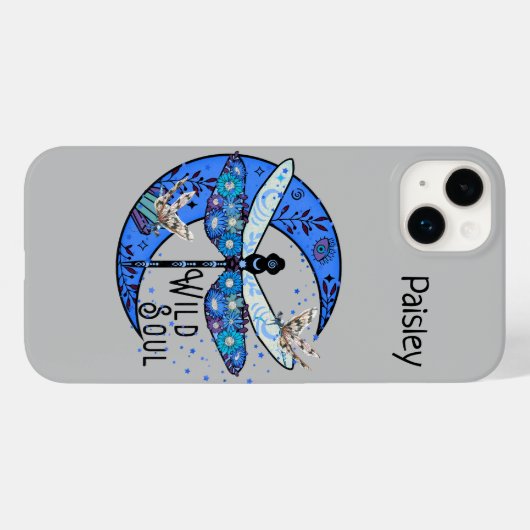 iPhone 14 Plus Coque avec libellules (Verso (horizontal))