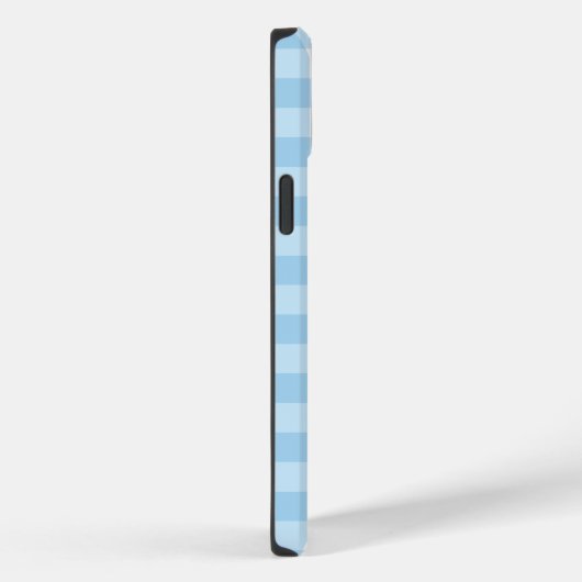 iPhone 14 Plus Stoere Telefoon Case gingham blauw (Achterkant / Rechts)
