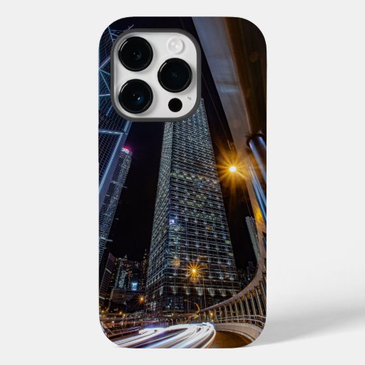 iPhone 14 Pro Coque Hong Kong Night Photo Central (Verso)