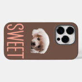 iPhone 14 Pro Coque Sweet Puppy et conception Brow (Verso (horizontal))