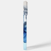iPhone 14 Pro Max Coque avec encre d'alcool bleu e (Verso / Droite)