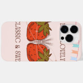 iPhone 14 Pro Max hoesje - aardbeien (Achterkant (horizontaal))