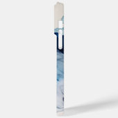 iPhone 14 Pro Max Hoesje w Blauw & Wit Alcoholinkt (Achterkant / Links)