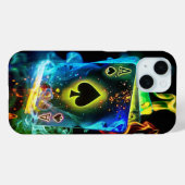 iPhone 15 Carte de jeu Ace of Spades Coque (Verso (horizontal))