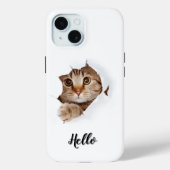 IPhone 15 coque avec chaton mignon (Verso)