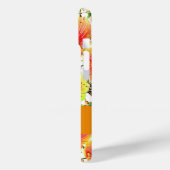 iPhone 15 Coque avec Fleurs orange et jaune (Verso / Gauche)