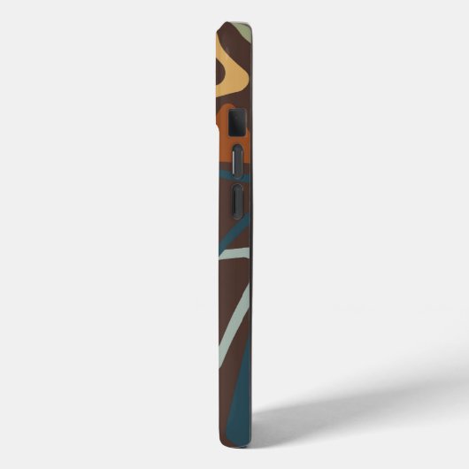 iPhone 15 Coque Avec Triangles Modernes Du Milieu (Verso / Gauche)