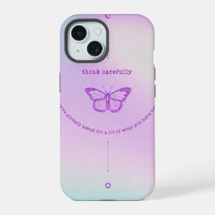 iPhone 15 Coque - Conception réfléchie de papillon
