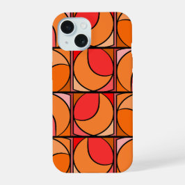 Iphone 15 Design 70' Oranje iPhone 15 Hoesje