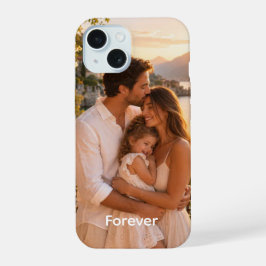 iPhone 15 Hoesje: Forever Familie Foto Geschenk op Hoesje
