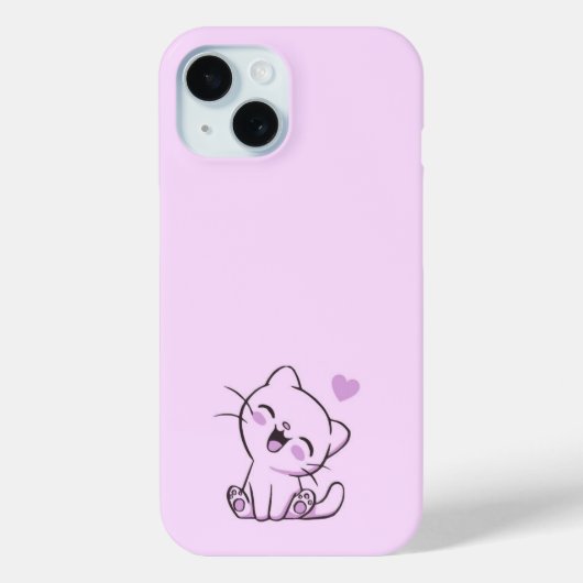 iPhone 15 hoesje Hallo Kat (Achterkant)